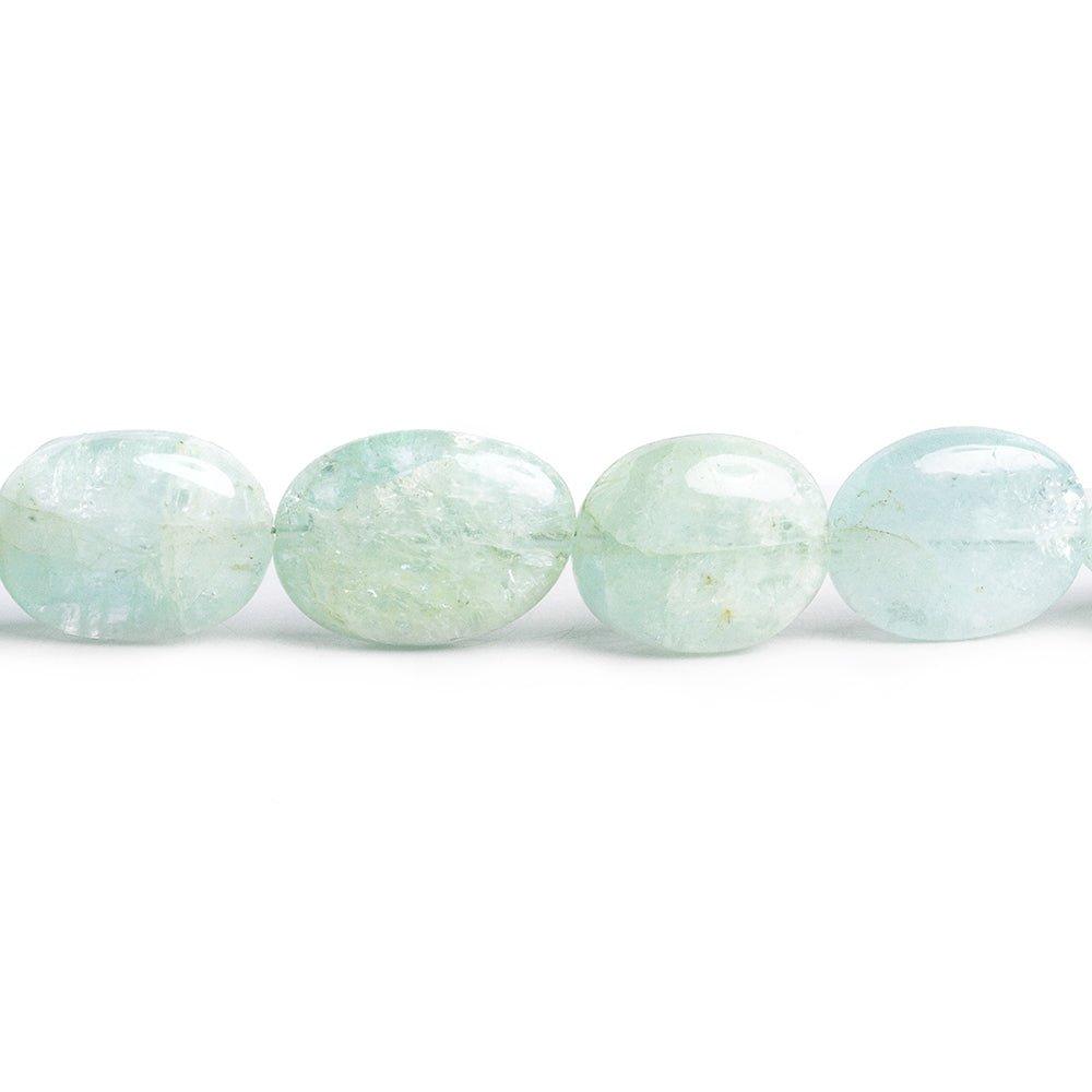 Aquamarine Plain Nugget Beads 17 inch 27 pieces - The Bead Traders