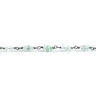 Aquamarine Plain Rondelle Trio Black Gold Plated Chain by the Foot 72 pieces - The Bead Traders