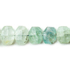 Aquamarine side drilled faceted cushion beads 10x7x5-12x9x5mm 24 beads - The Bead Traders
