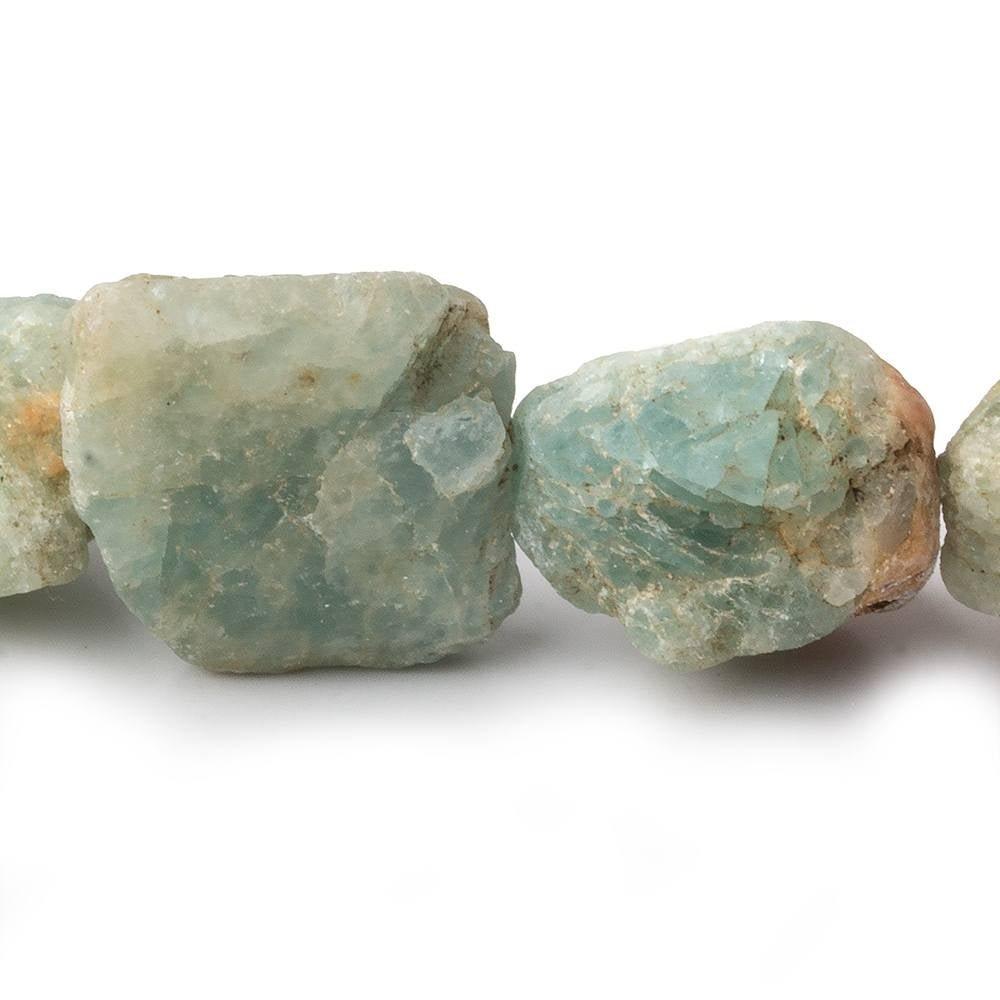Aquamarine Straight Drilled Natural Crystals 14 inch 21 beads 10x11-20x20mm - The Bead Traders