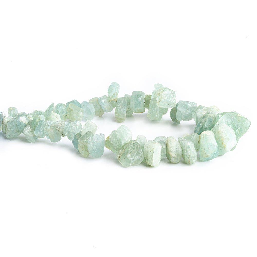 Aquamarine Top Drilled Tumbled Nugget Beads 8 inch 55 pieces - The Bead Traders