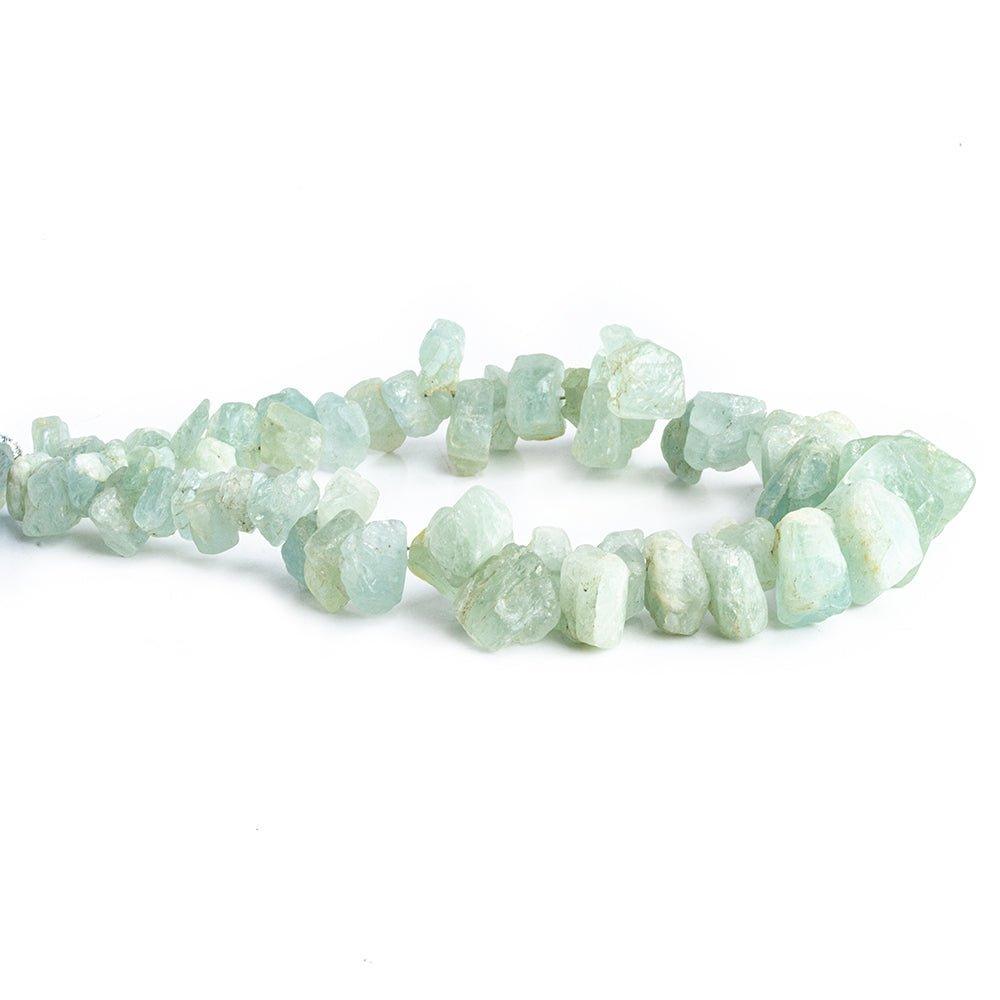 Aquamarine Top Drilled Tumbled Nugget Beads 8 inch 55 pieces - The Bead Traders