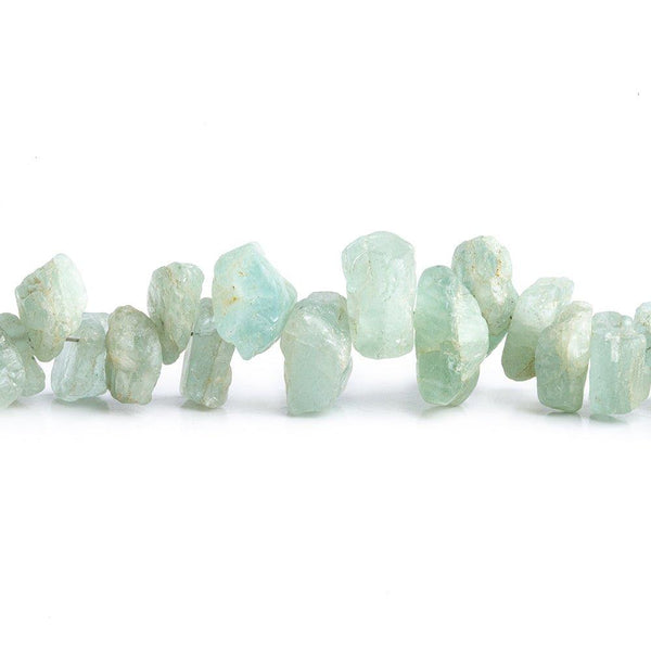 Aquamarine Top Drilled Tumbled Nugget Beads 8 inch 55 pieces