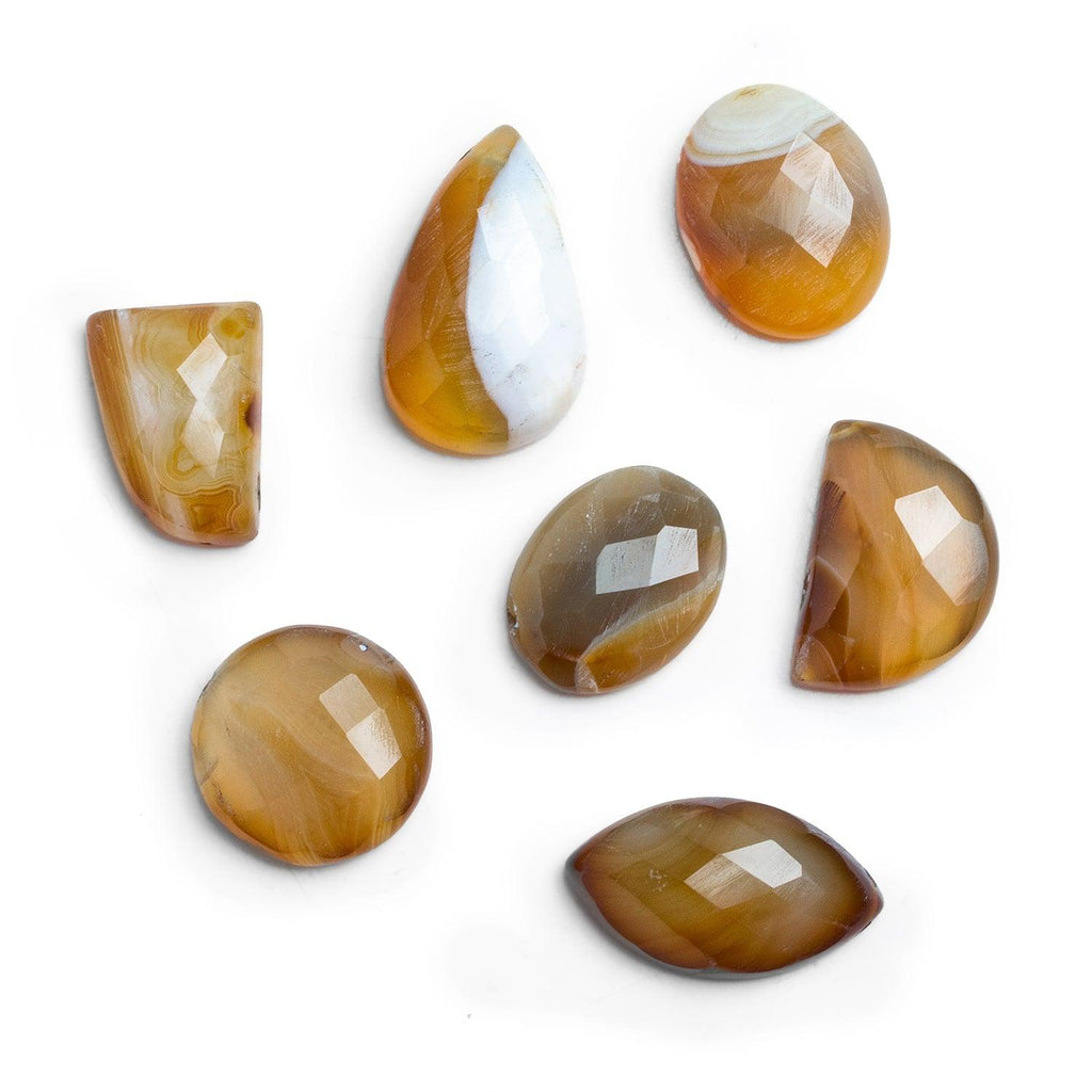 Assorted Amber Agate Faceted Focal Bead 1 Piece - The Bead Traders