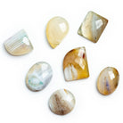 Assorted White Agate Faceted Focal Bead 1 Piece - The Bead Traders