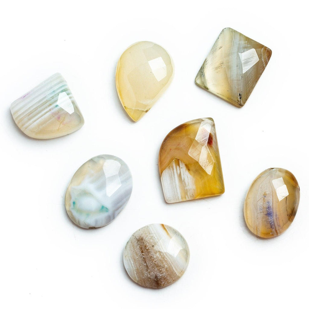 Assorted White Agate Faceted Focal Bead 1 Piece - The Bead Traders