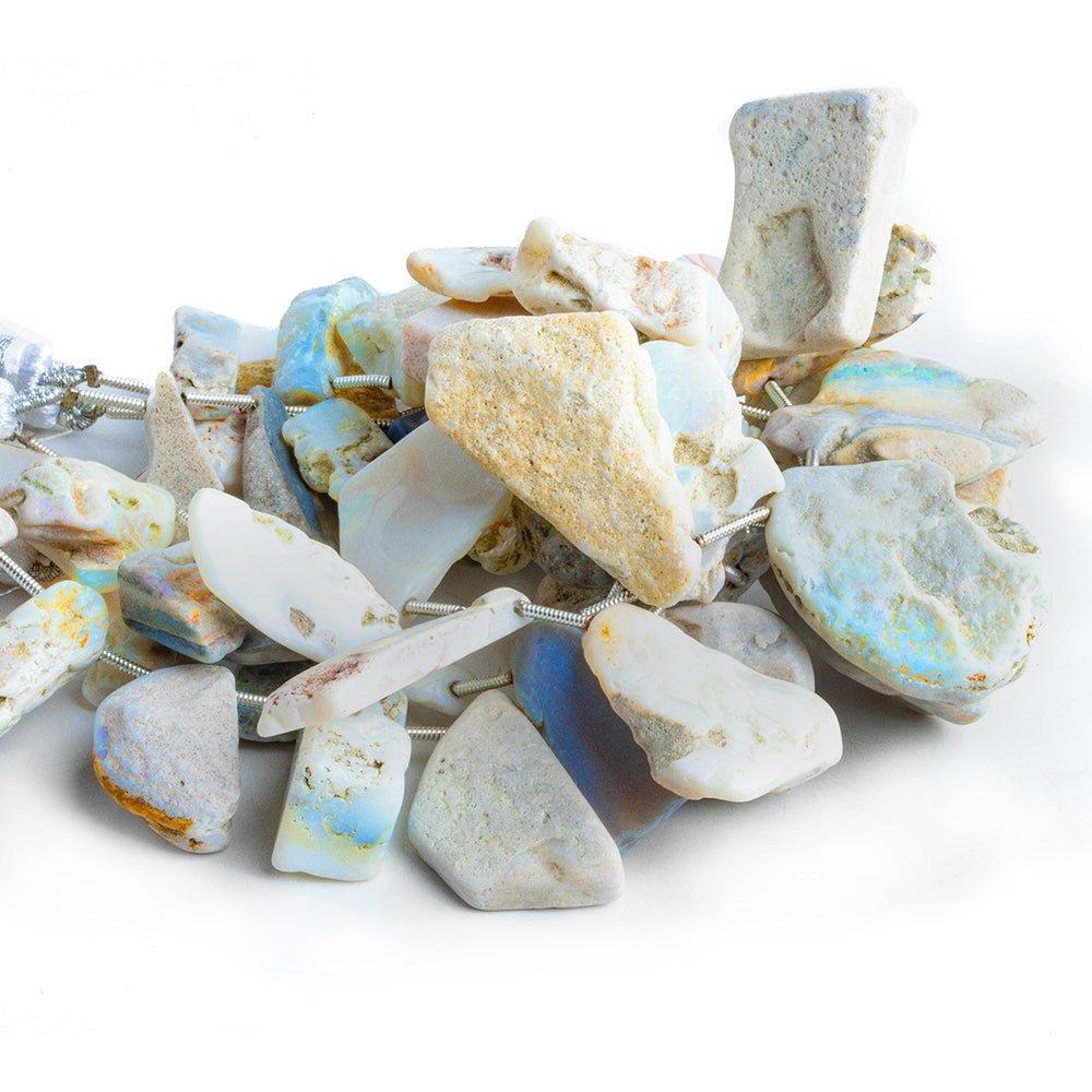 Australian Boulder Opal Tumbled Nugget Top Drilled Beads 7 inch 15 pcs - The Bead Traders