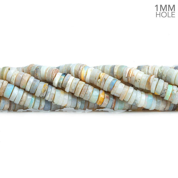 7mm Australian Opal Faceted Heishi Beads 16 inch 195 pieces