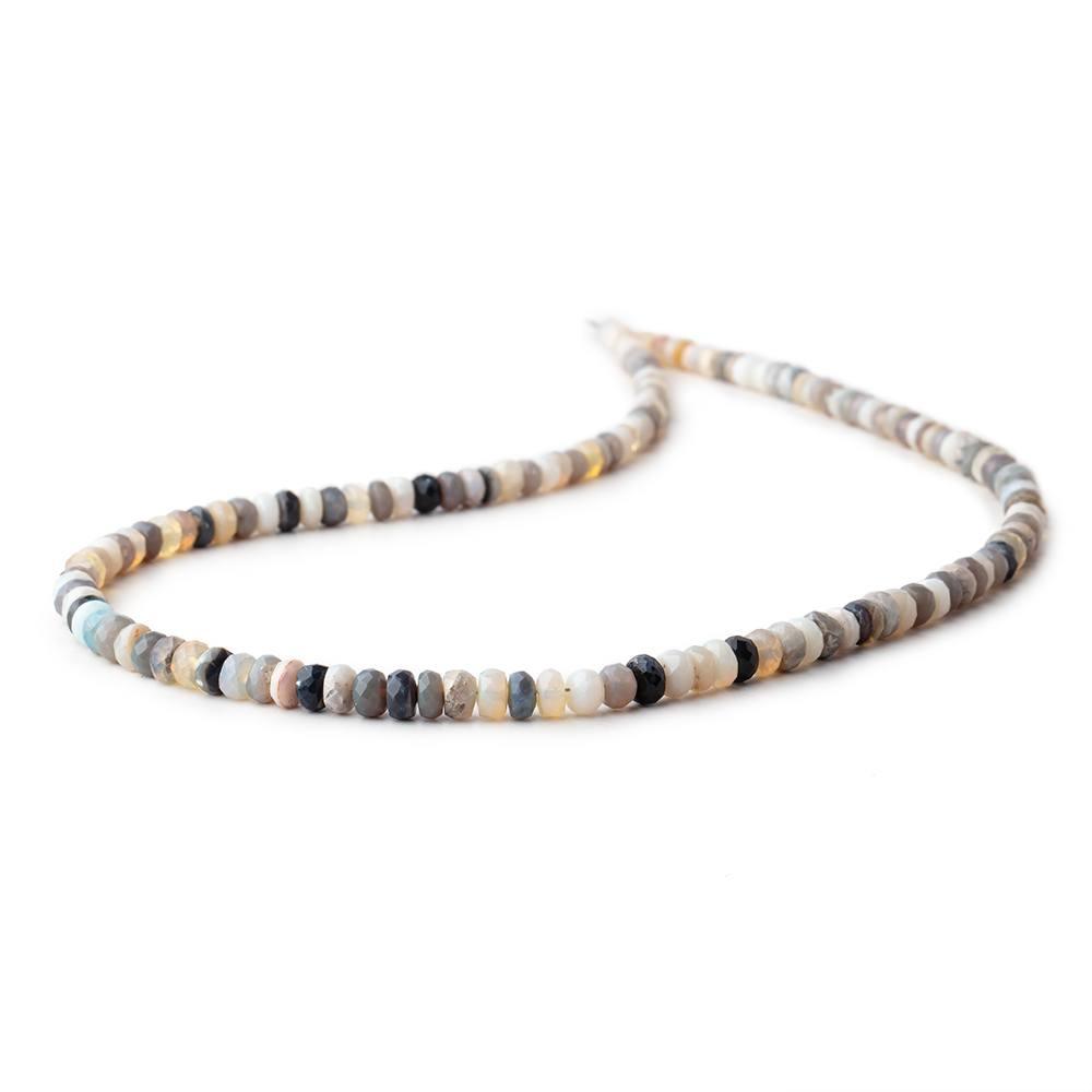 Australian Opal Faceted Rondelles 16 Inch 148 Beads - The Bead Traders