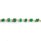 Aventurine Double Nugget Gold Chain 60 pieces - The Bead Traders