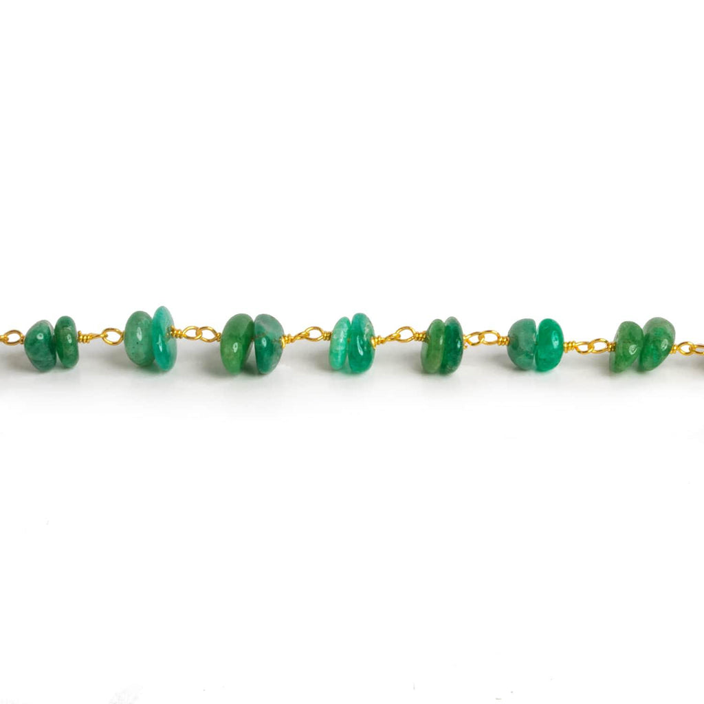 Aventurine Double Nugget Gold Chain 60 pieces - The Bead Traders