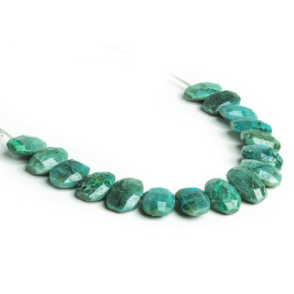 Azurite Faceted Cushion Beads 6 inch 15 pieces - The Bead Traders