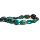 Azurite Plain Ovals 8 inch 14 beads - The Bead Traders