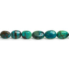 Azurite Plain Ovals 8 inch 16 beads - The Bead Traders