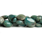 Azurite Plain Ovals 8.5 inch 10 beads - The Bead Traders