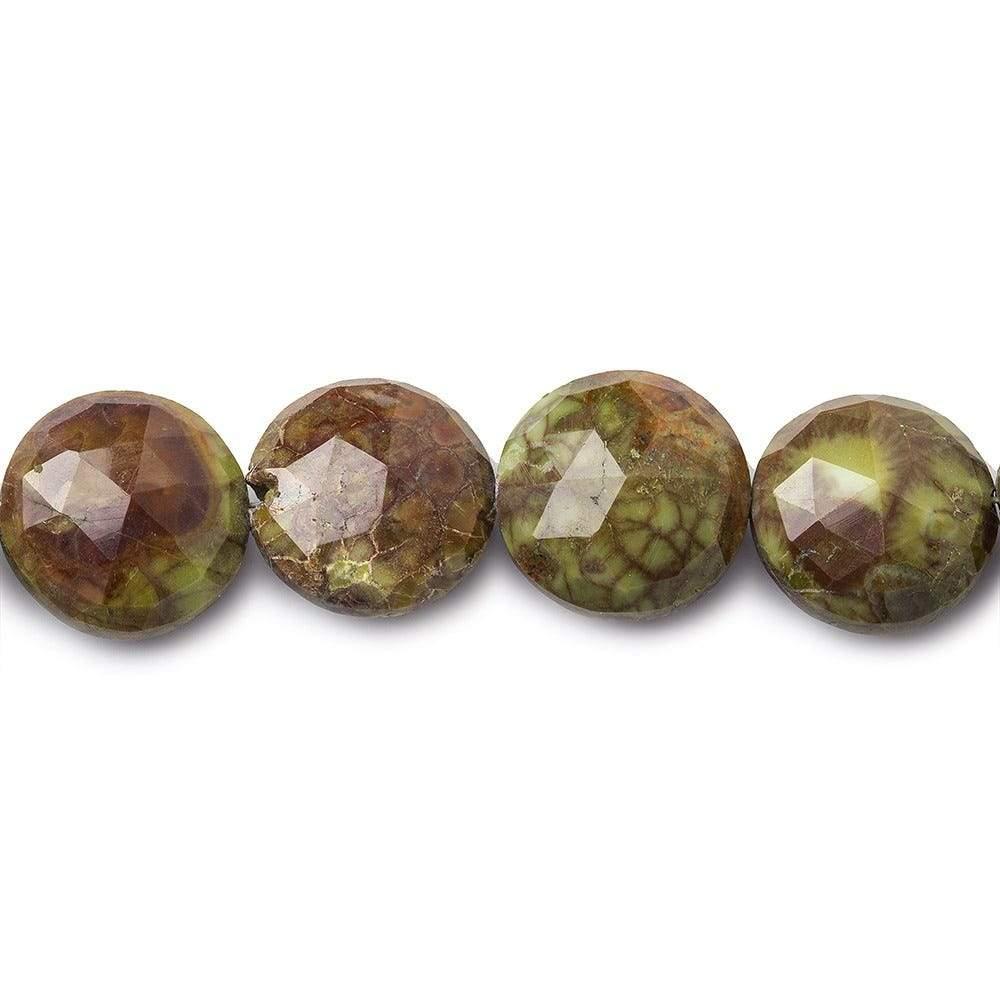 Bamboo Jasper Straight Drill Coin Beads 8 inch 14 pieces - The Bead Traders