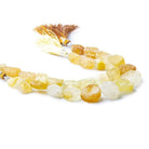 Banana Yellow Agate Beads Tumbled Hammer Faceted Mix - Lot of 2 - The Bead Traders