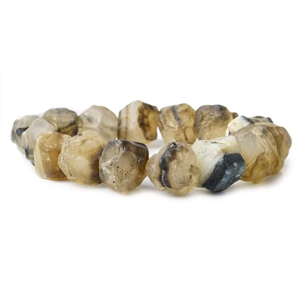 Banded Agate Tumbled Hammer Faceted Cube Nuggets Beads - The Bead Traders