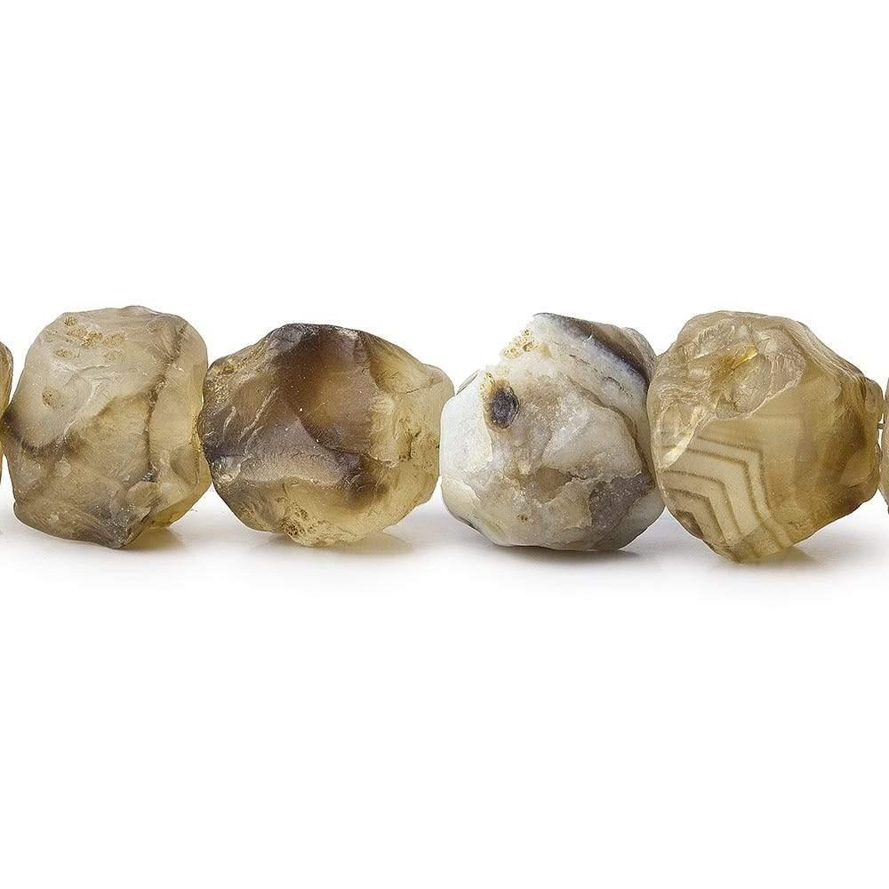Banded Agate Tumbled Hammer Faceted Cube Nuggets Beads - The Bead Traders