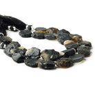 Banded Black Agate Tumbled Hammer Faceted Ovals - Lot of 2 - The Bead Traders