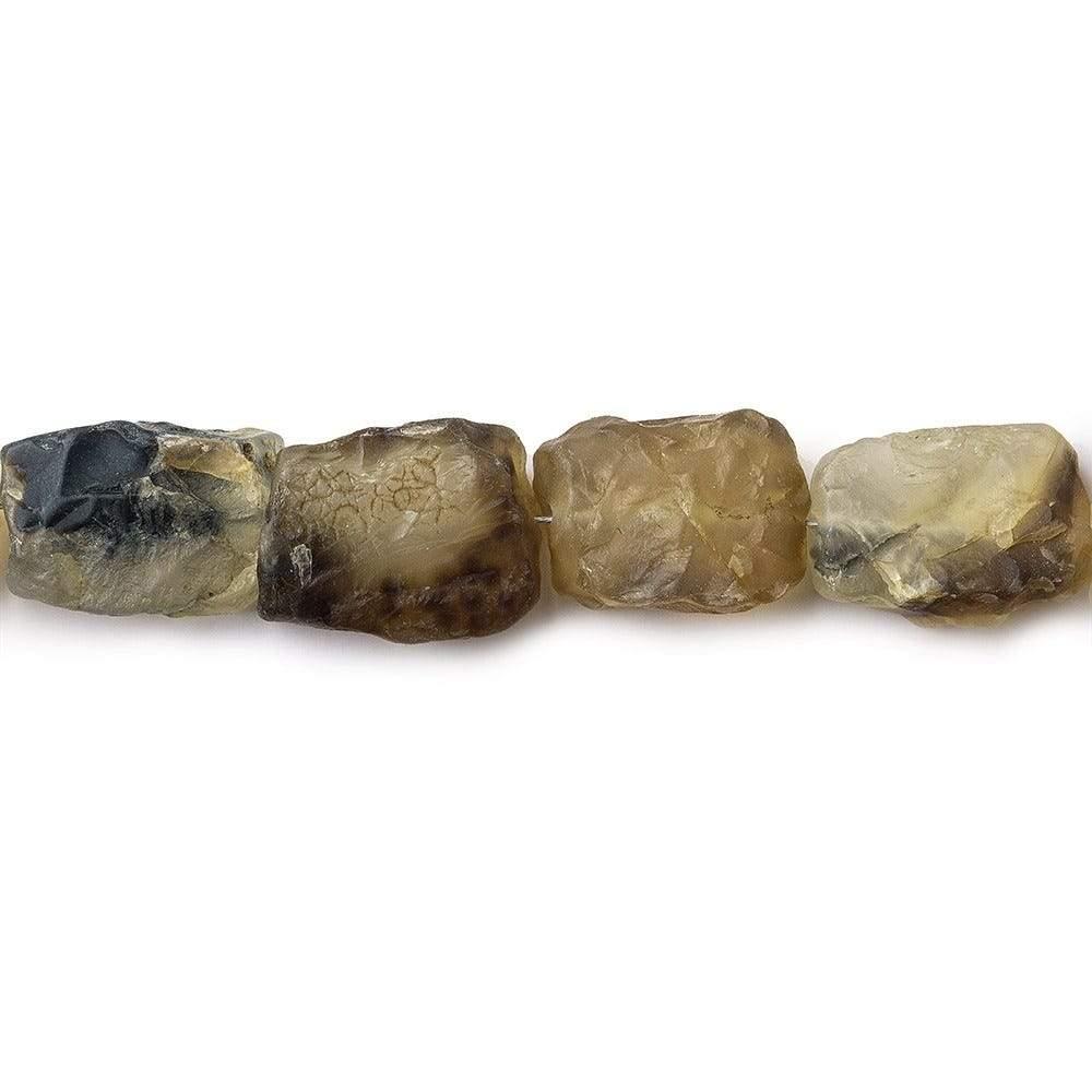 Banded Black Agate Tumbled Hammer Faceted Square Beads - The Bead Traders
