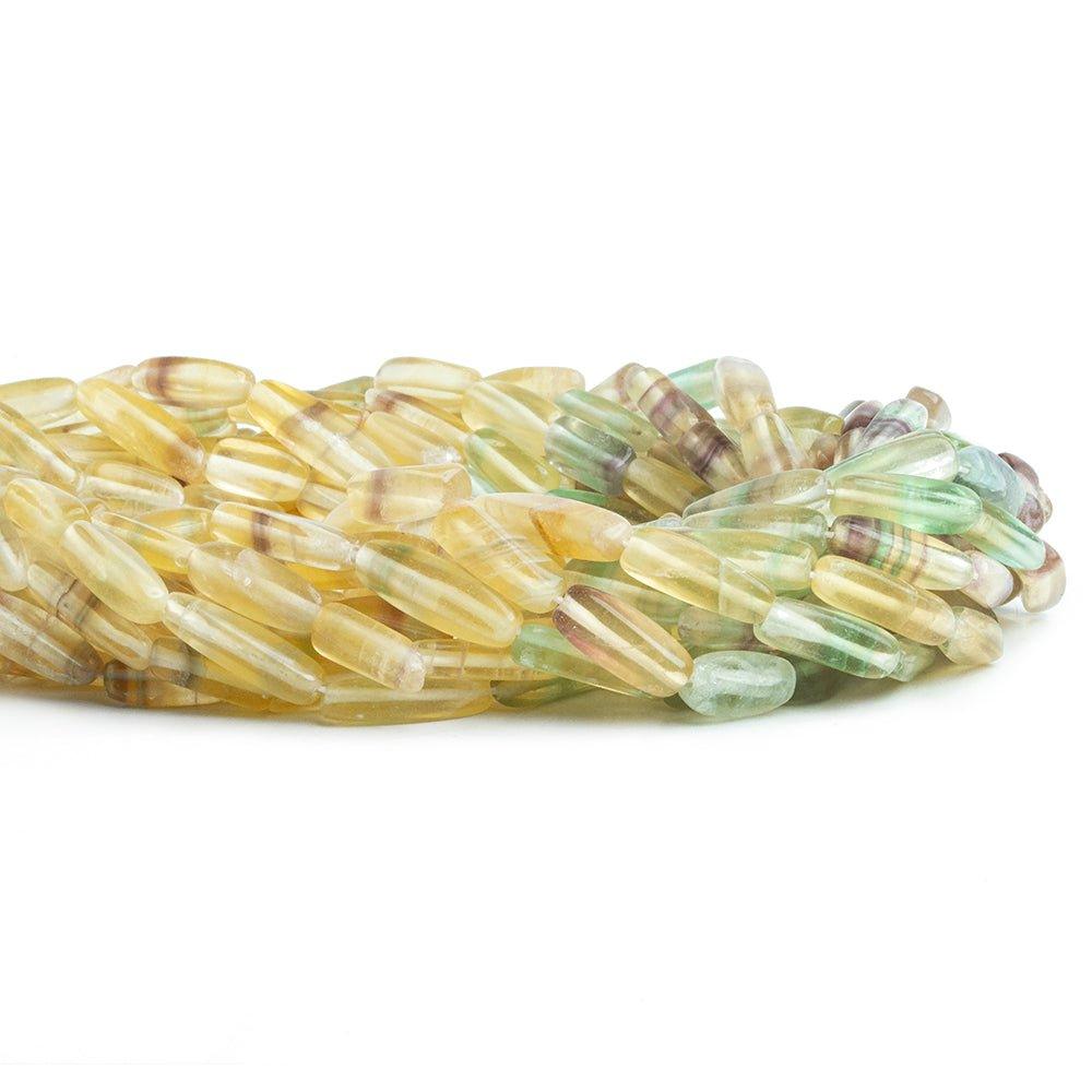 Banded Fluorite Plain Twist Tube Beads 14 inch 33 pieces - The Bead Traders