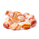 Banded Orange Agate Faceted Nugget Beads 15 inches 15 pieces - The Bead Traders