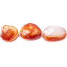 Banded Orange Agate Faceted Nugget Beads 15 inches 15 pieces - The Bead Traders