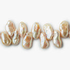 Beige Top Drilled Keshi Freshwater Pearls 15 inch 70 pieces - The Bead Traders