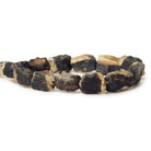Bi Color Agate Tumbled Hammer Faceted Rectangle Beads - The Bead Traders
