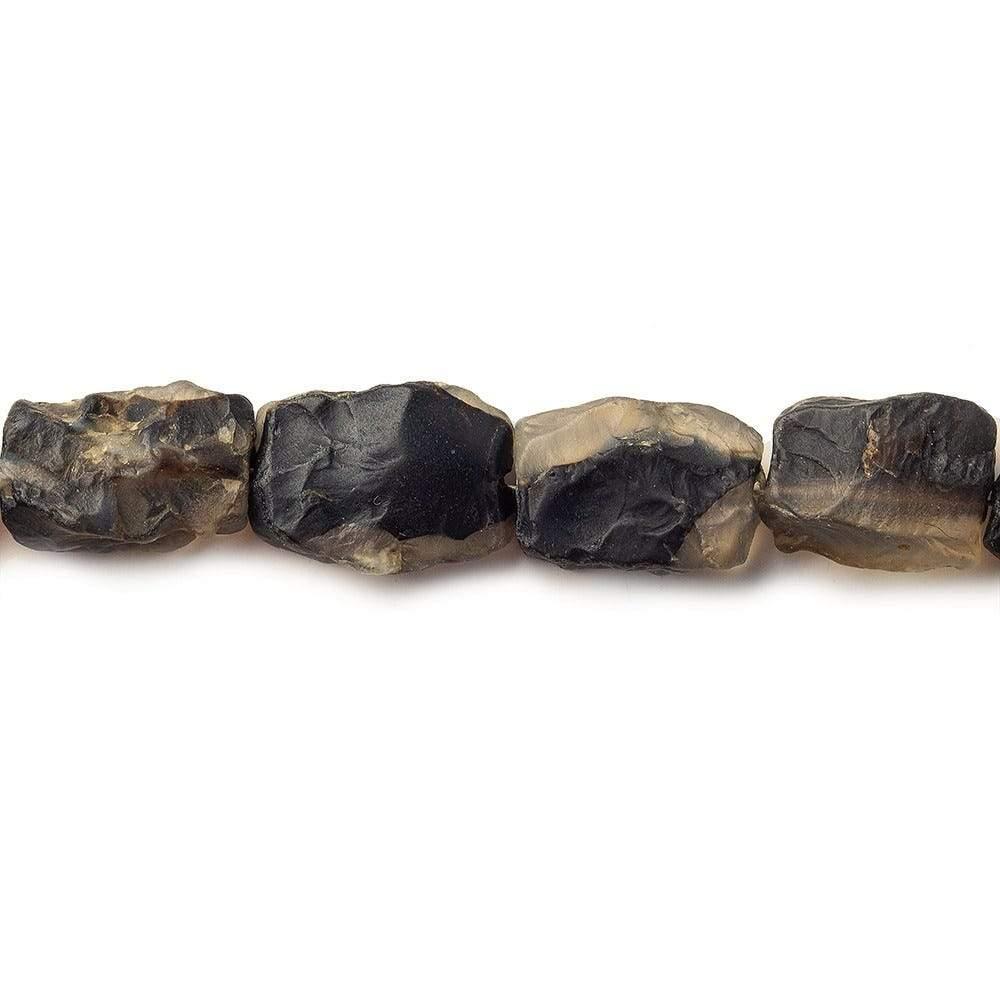 Bi Color Agate Tumbled Hammer Faceted Rectangle Beads - The Bead Traders