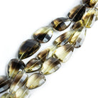 Bi-Color Quartz Center Drilled Faceted Pear Beads - Lot of 3 - The Bead Traders