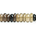 Bi Color Quartz Faceted Rondelle Beads 9 inch 45 pieces - The Bead Traders
