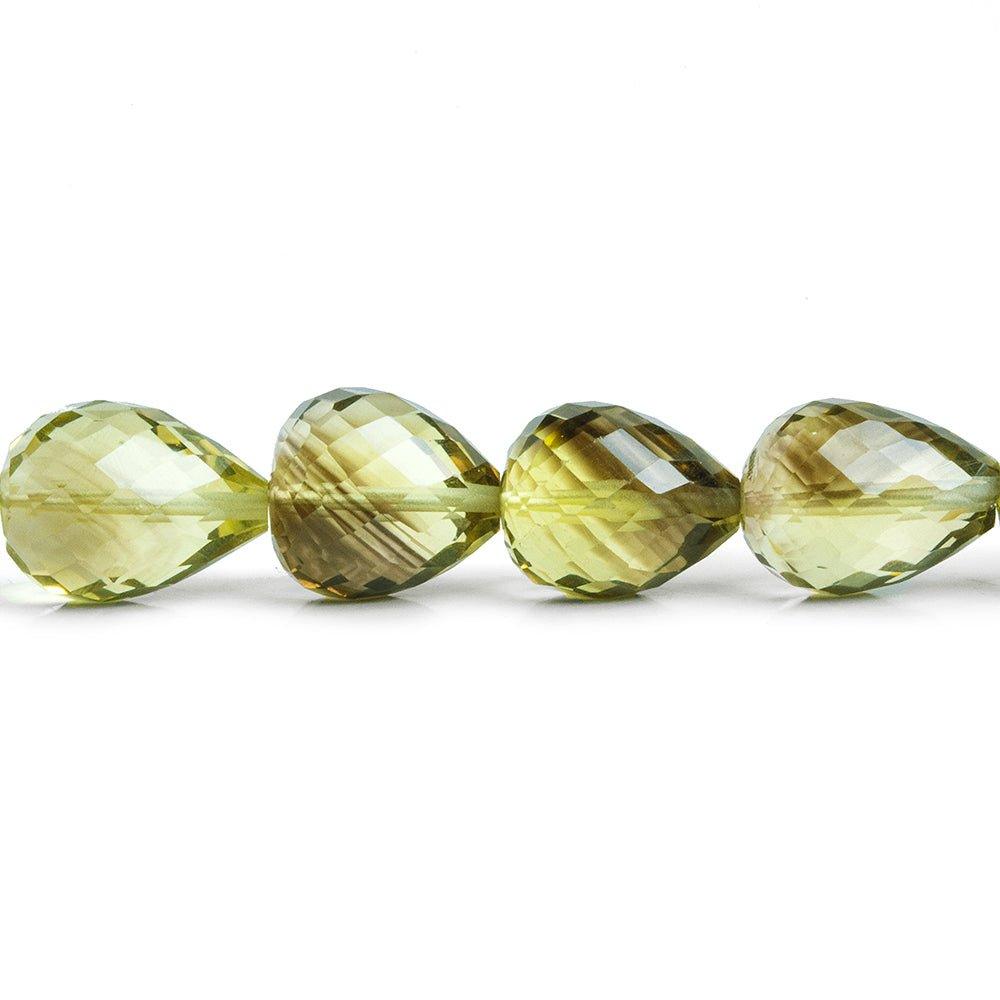 Bi Color Quartz Faceted Teardrop Beads 8 inch 14 pieces - The Bead Traders