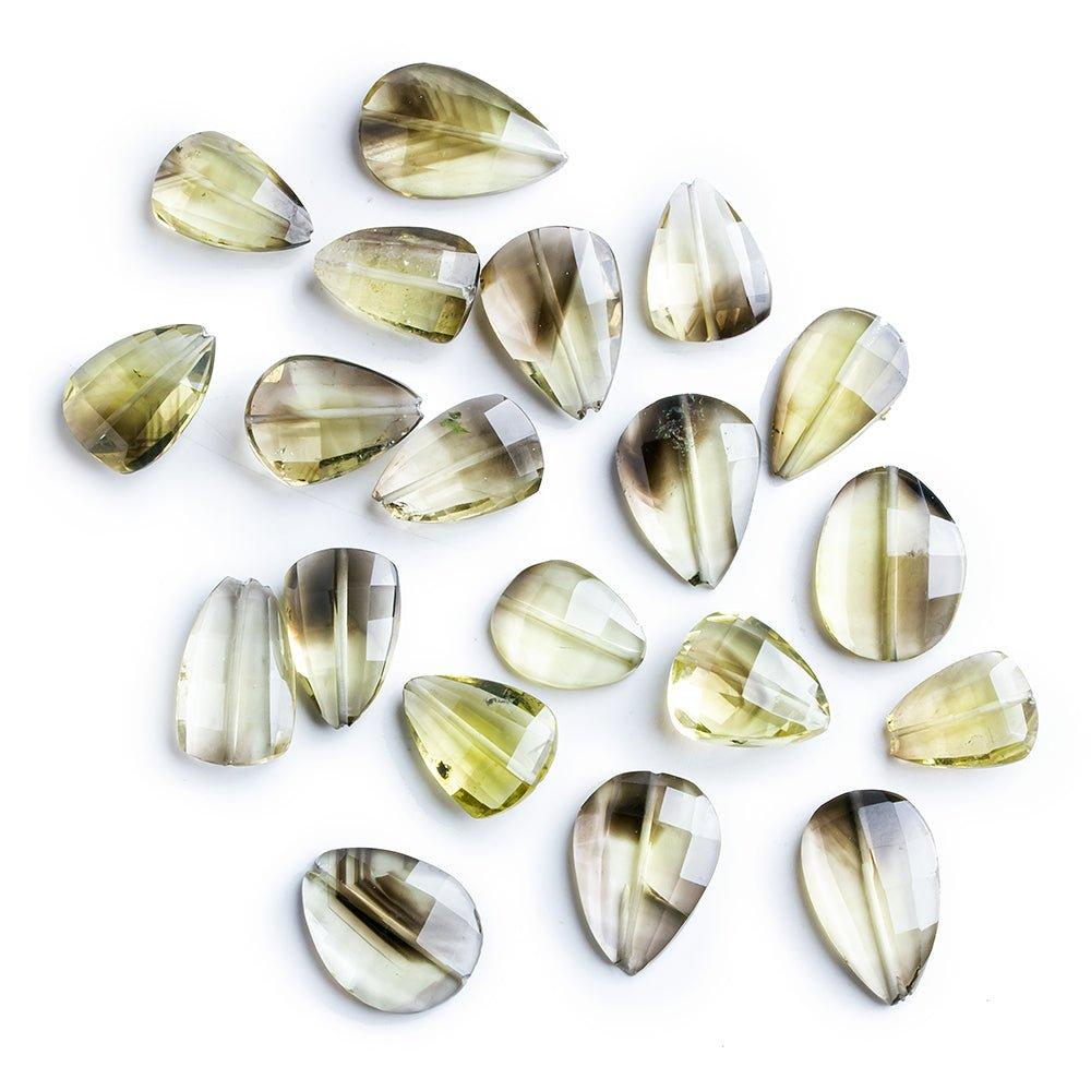 Bi-Color Quartz Straight Drilled Faceted Pear Beads 25 pieces - The Bead Traders