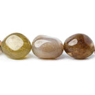 BiColor Amber Agate 2.5mm Large Hole Plain Nugget Beads 15 inch 16 pieces - The Bead Traders
