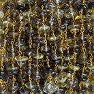 Bicolor Quartz Double Nugget Gold Chain 60 pieces - The Bead Traders
