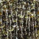 Bicolor Quartz Double Nugget Silver Chain 60 pieces - The Bead Traders