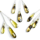 Bicolor Quartz Faceted Teardrop Focal Bead 3 Pieces - The Bead Traders