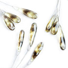 Bicolor Quartz Faceted Teardrop Focal Beads Set of 3 - The Bead Traders