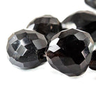 Black Agate 2.5mm Large Hole Faceted Nugget Beads 14 inch 16 pieces - The Bead Traders