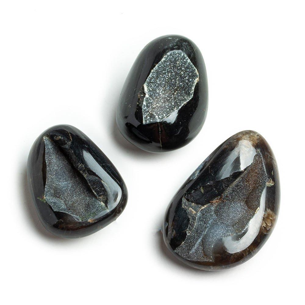 Black Agate Drusy Focal Bead 1 Piece - The Bead Traders