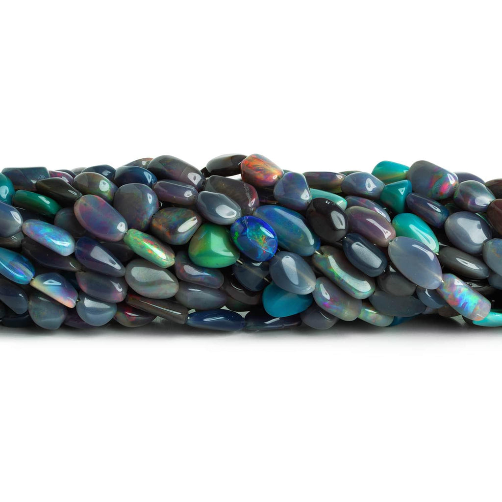 Black Ethiopian Opal Plain Nugget Beads 15 inch 43 pieces - The Bead Traders