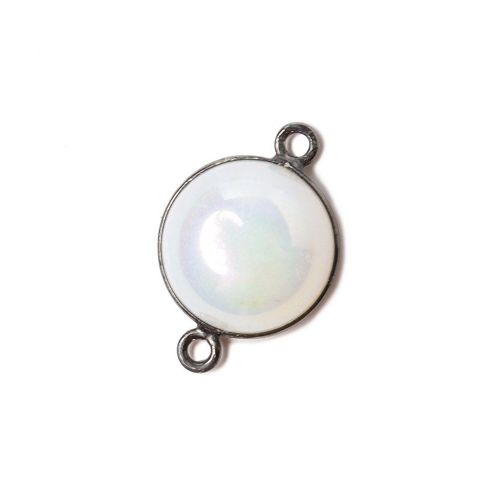 Black Gold Bezel Mystic Opal Connector 1 piece - The Bead Traders