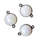 Black Gold Bezel Mystic Opal Connector 1 piece - The Bead Traders