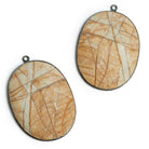 Black Gold Bezeled Picture Jasper Pendant 1 Piece - The Bead Traders