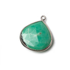 Black Gold Chrysoprase & Matrix faceted heart Pendant 1 piece - The Bead Traders