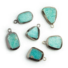 Black Gold Leafed Amazonite Pendant 1 Piece - The Bead Traders