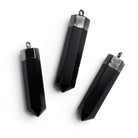 Black Gold Leafed Black Onyx Large Point Pendant 1 Piece - The Bead Traders