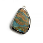 Black Gold Leafed Blue Peruvian Opal Connector - The Bead Traders